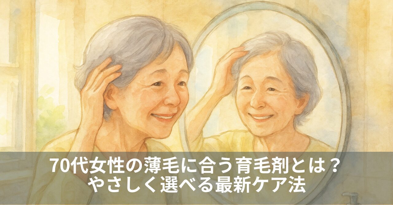 70代女性の薄毛に合う育毛剤とは？やさしく選べる最新ケア法